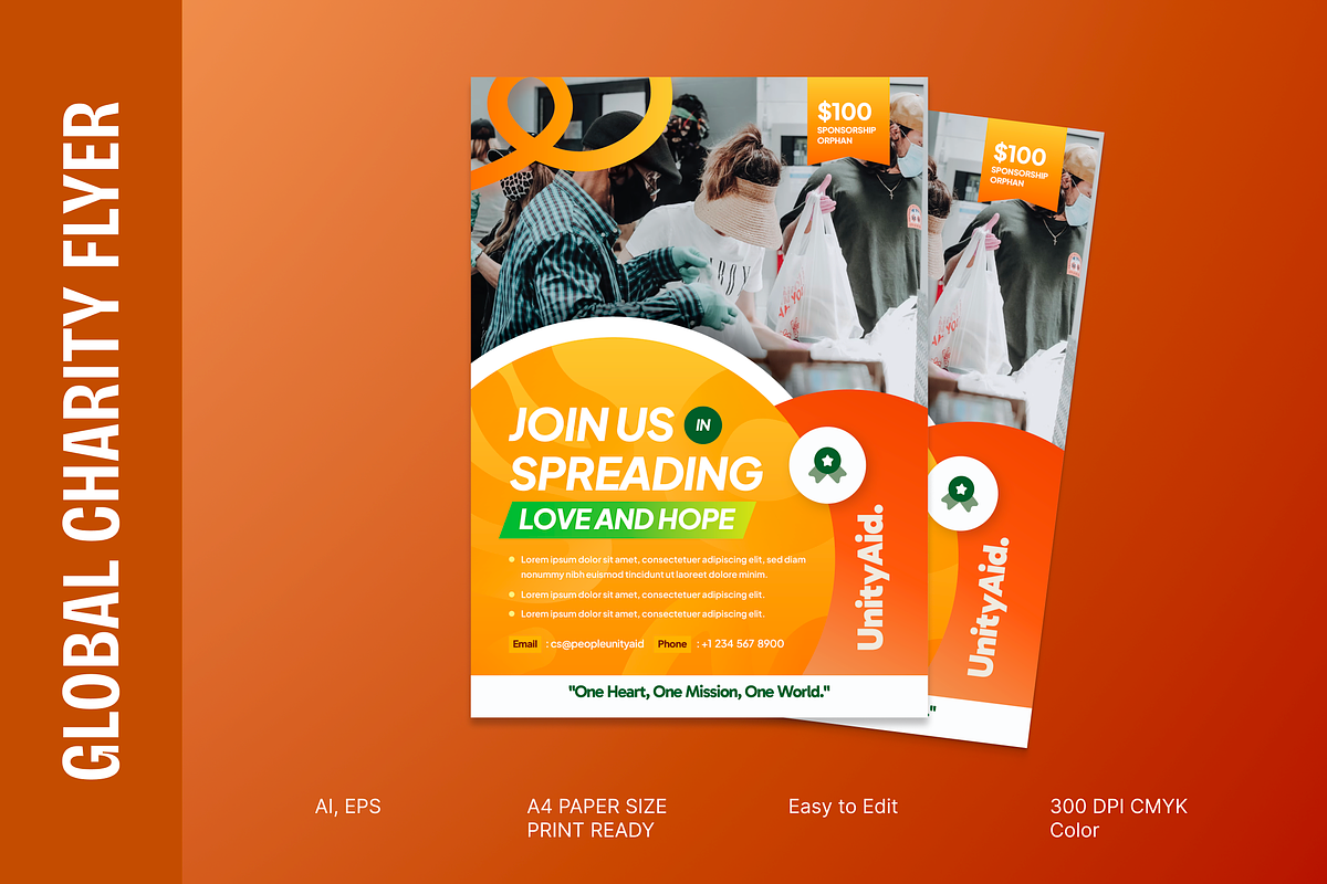 Global Fundraising Flyer, a Flyer Template by MMPixelCraft (Photo 1 of 6)