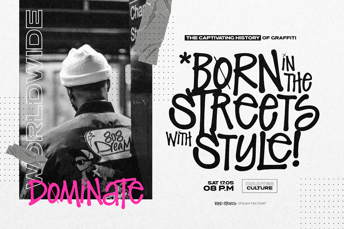 Blind Strokes - Stylish Tag Font, a Handwritten Font by ikiiko (Photo 2 of 7)