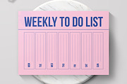 Weekly To Do List Planner Template, a Stationery Template by MightyDesign (Thumbnail 2 of 6)