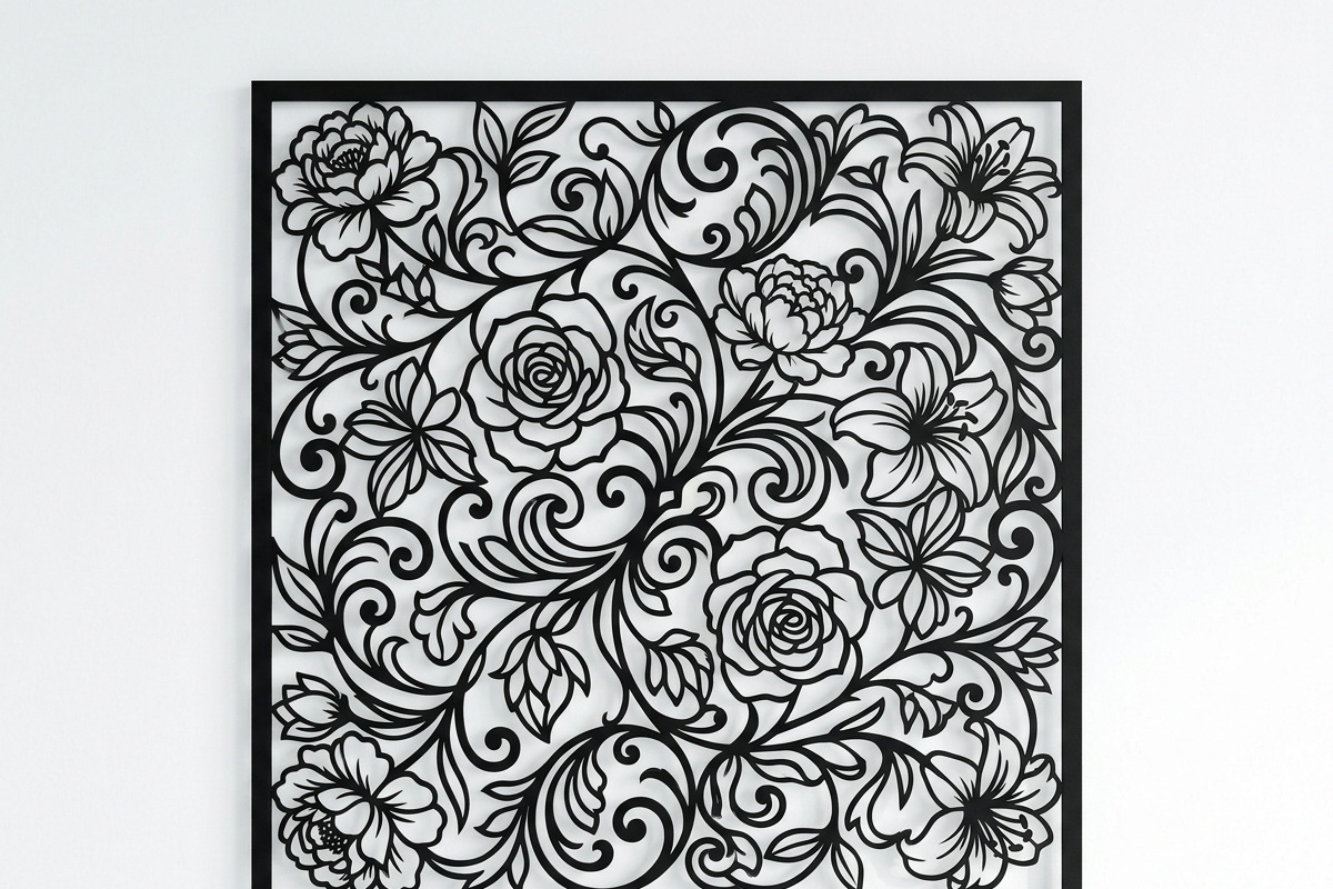 50 Elegant Floral Wall Panel, a Decorative Illustration by Amazin_art (Photo 6 of 27)
