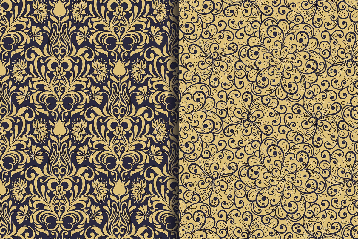 Set of 10 seampless pattern Baroque, a Pattern Graphic by NataLito (Photo 4 of 6)