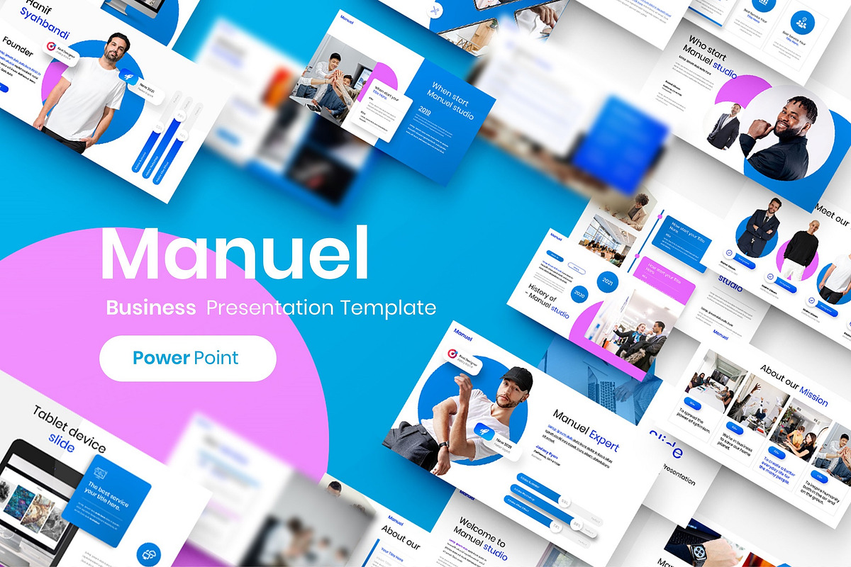 Manuel – Business PowerPoint Templat, a Presentation Template by Dens Creative Studio (Photo 1 of 6)