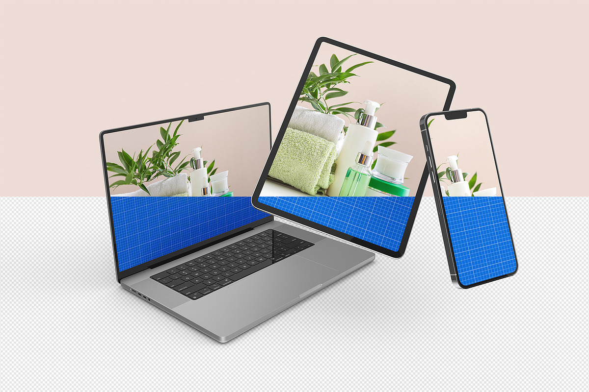 Macbook Pro iPad iPhone 13 Mockups, a Mac Mockup by Illusiongraphic (Photo 22 of 34)