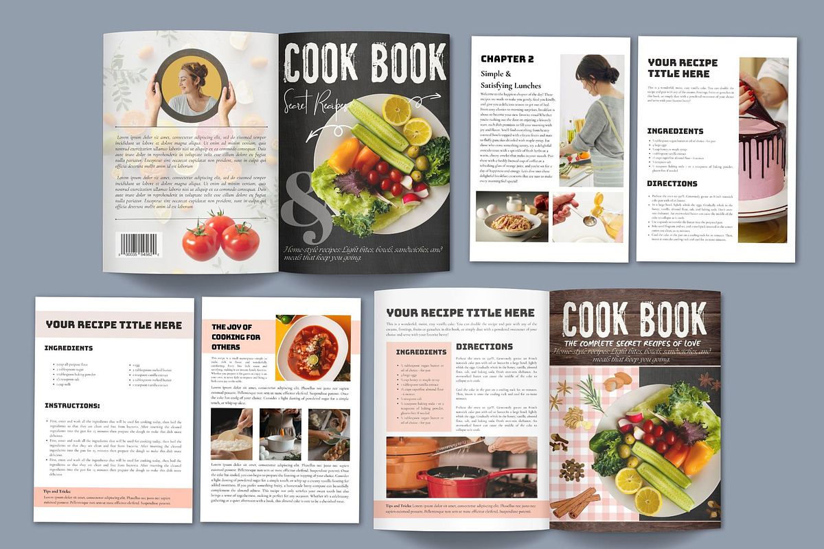 Editable Canva Cookbook Template, a Templates & Theme by iloveTemplate (Photo 2 of 4)