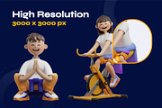 Yoga pose 3D Character pack, a Characters & Person 3D Model by orenjidesign (Thumbnail 3 of 8)