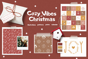 Cozy Christmas - Clipart & Patterns