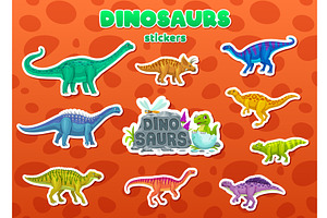 Prehistoric dinosaur and baby dino, an Animal Illustration by Vector Tradition
