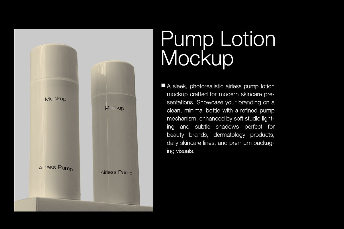 Airless Pump Lotion Mockup, a Product Mockup by Mocktopia (Photo 2 of 8)