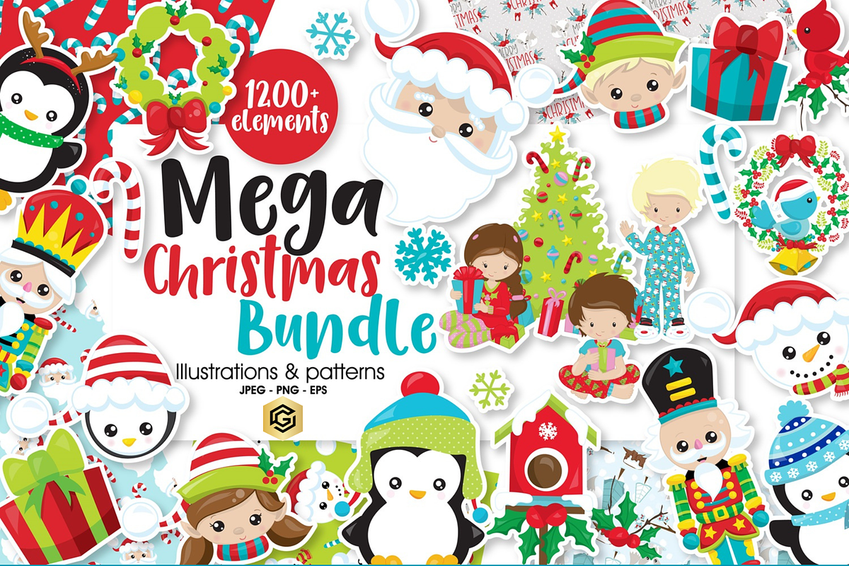 The Mega Christmas Bundle, a Seasonal Illustration by Golden Wraith