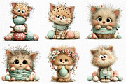 Whimsical Easter Cat Clipart, an Illustration by Craft Nest (Thumbnail 5 of 12)