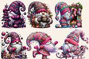 WHIMSICAL PINK YULETIDE GNOMES PNG, a Person Illustration by Daring Digies (Thumbnail 2 of 5)