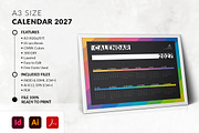 A3 2027 Landscape Calendar Template, a Stationery Template by MstArtwork (Thumbnail 2 of 6)