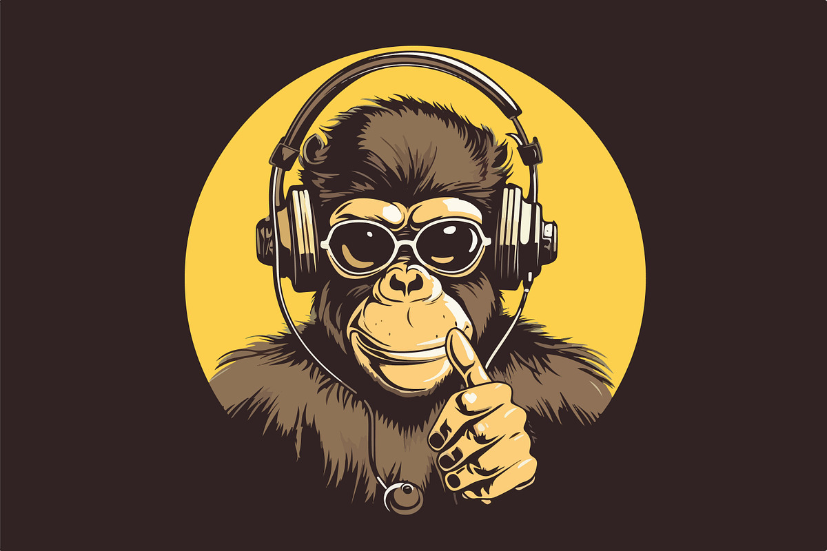 62 t-shirt designs. Big musical bund, an Animal Illustration by Fractal fonts & graphics (Photo 63 of 63)