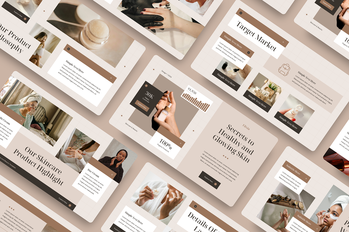 Skincare Google Slide Template, a Presentation Template by YossyOneStd (Photo 1 of 6)