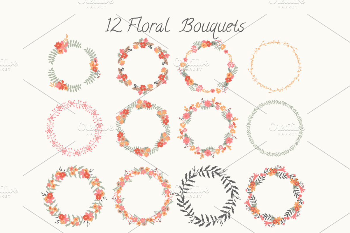 Floral Wreaths Pack preview 2