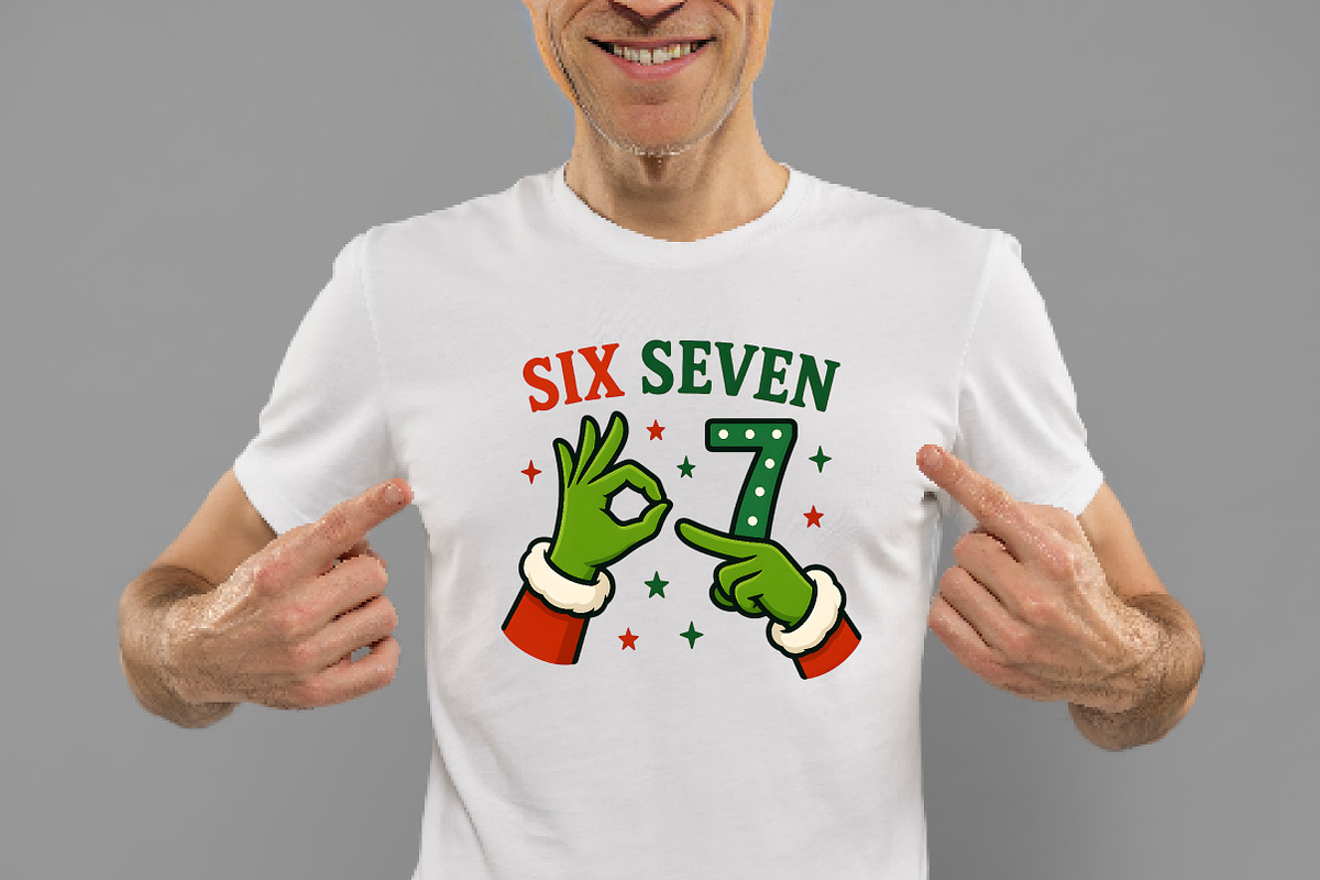 Funny Christmas Six Seven Hands Png, an Illustration by Daily.Designs (Photo 2 of 4)