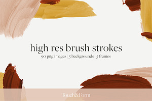High Resolution Paint Brush Strokes