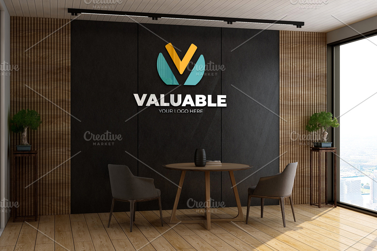 PSD Office Meeting Room Wall Mockup, a Product Mockup by Ayy (Photo 13 of 13)