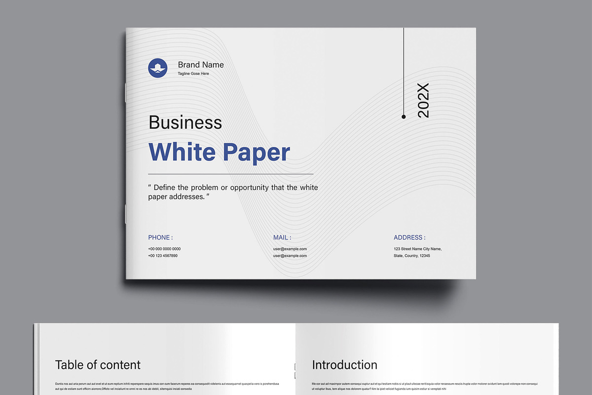 Business White Paper Design Template, a Brochure Template by MightyDesign (Photo 2 of 9)