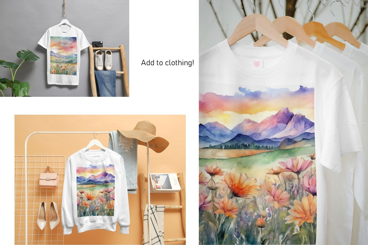 Watercolor Mountain Landscapes Set 3, a Decorative Illustration by Kat's Artful Creations (Photo 3 of 21)