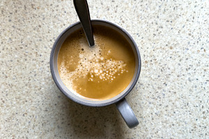 Coffee Cup With Copy Space Top View, a Food & Drink Photo by THP Creative
