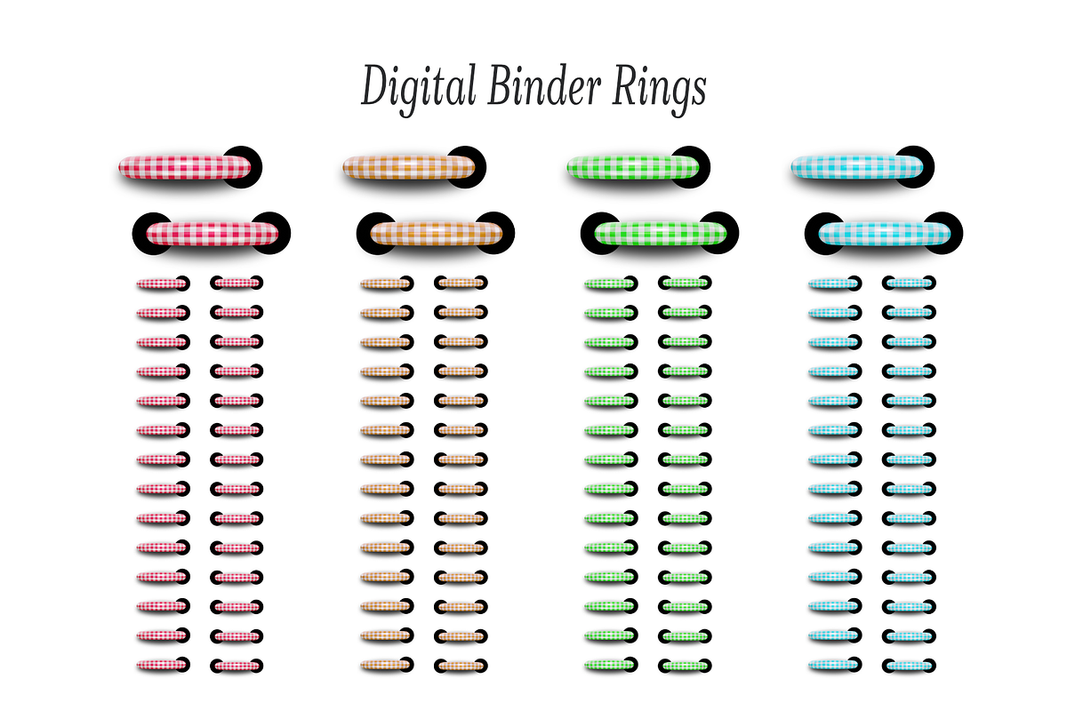 Checkered Digital Binder Rings, an Object Graphic by 3PointsCreative (Photo 2 of 6)