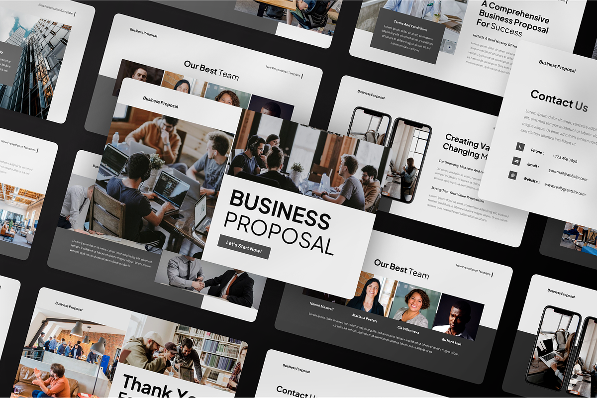 Business Proposal PowerPoint, a Presentation Template by SquidPixey (Photo 6 of 7)