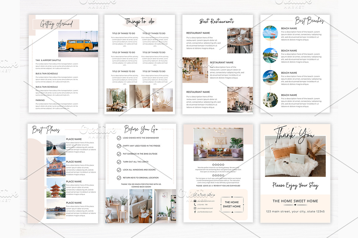 Airbnb Host Bundle Canva Templates, a Templates & Theme by Mrxking (Photo 4 of 8)