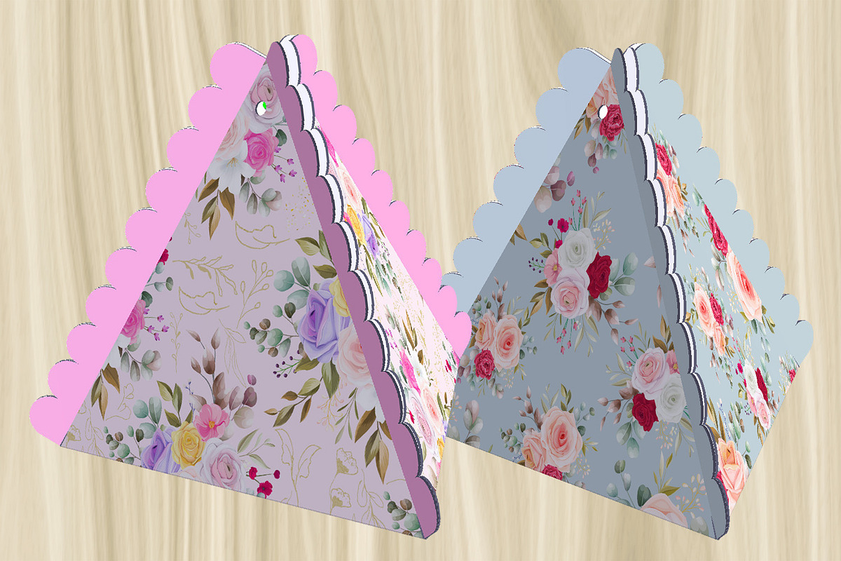 5 Floral Gift Candy-Boxes, a Print Template by Kseniya-Omega (Photo 2 of 5)