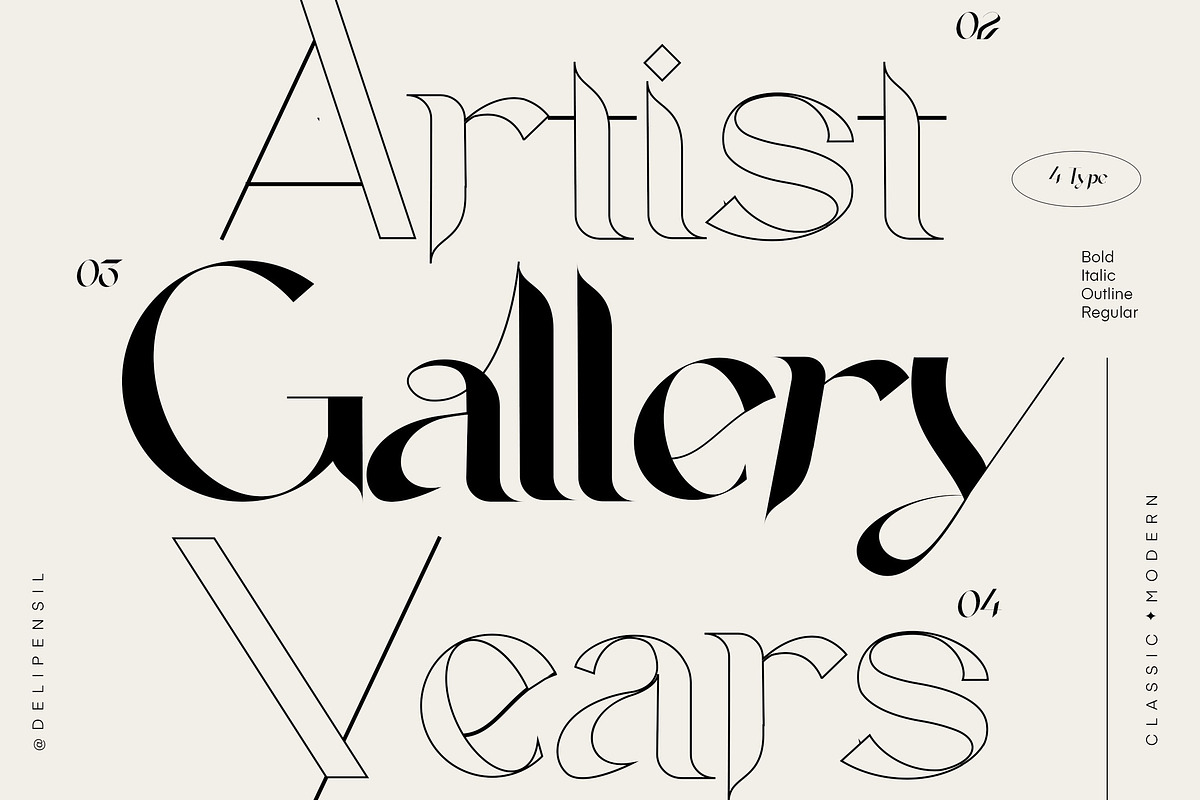 Agoka Modern Classic Typeface, a Serif Font by delipensil (Photo 4 of 11)
