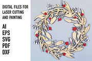 Christmas wreath, a Pattern Graphic by HelloWood (Thumbnail 2 of 3)