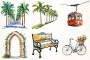 Summer in Barcelona Clipart, an Illustration by Pixels.Craft (Thumbnail 2 of 7)