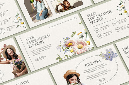 Floral Powerpoint Template, a Presentation Template by SKY CREATION