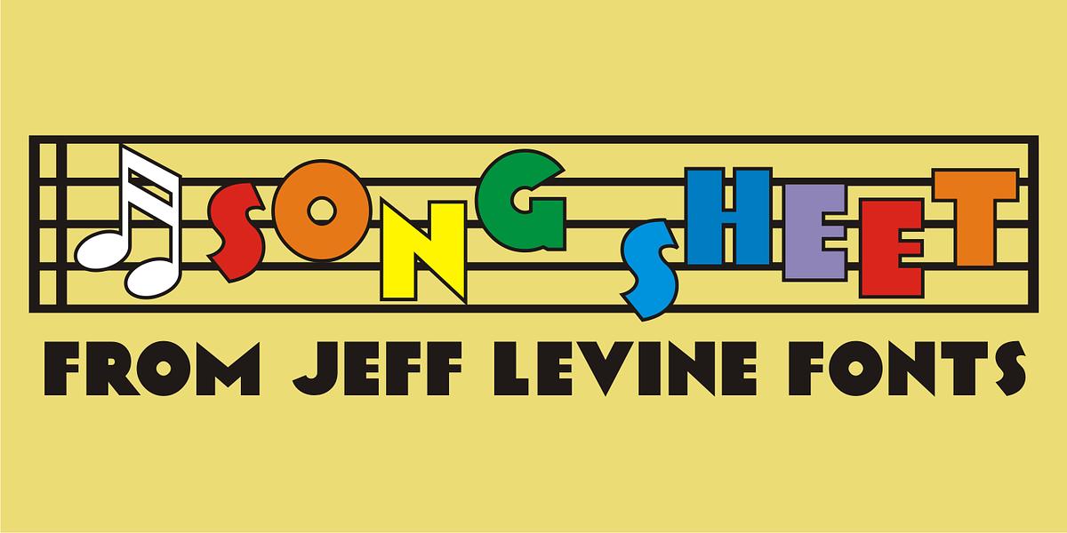 Song Sheet JNL, a Sans Serif Font by Jeff Levine Fonts