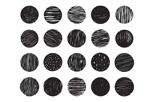 Textured Circles Collection Linocut, an Object Illustration by LadadikArt