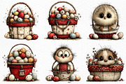Whimsical Easter Eggs Basket Clipart, an Illustration by Craft Nest (Thumbnail 11 of 11)
