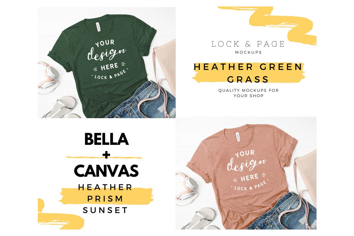 Bella Canvas 3001 Mega Bundle Mockup, a Shirt Mockup by lock and page (Photo 48 of 84)