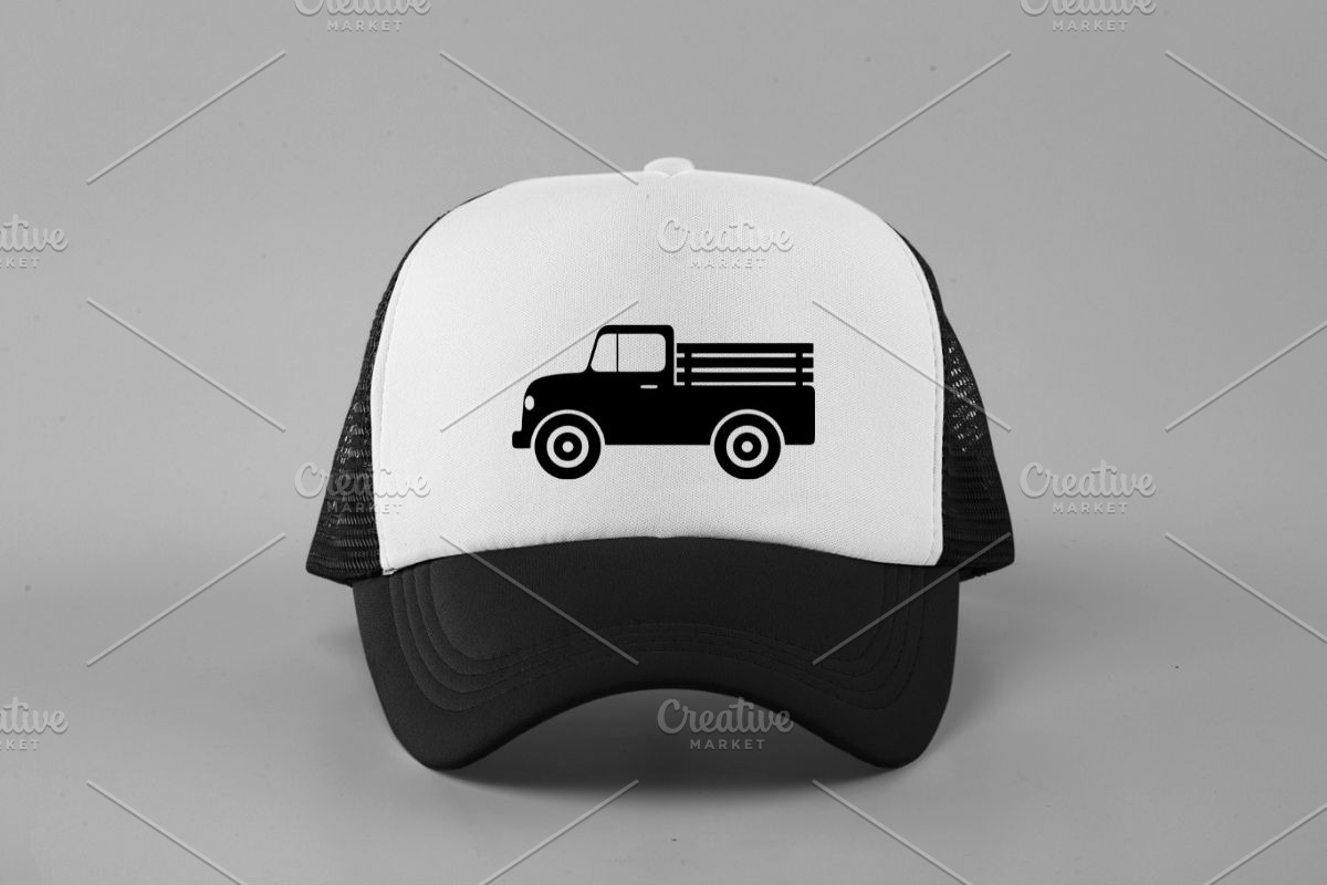 Farm Truck Silhouette SVG, a Transportation Illustration by newminddesign (Photo 3 of 10)