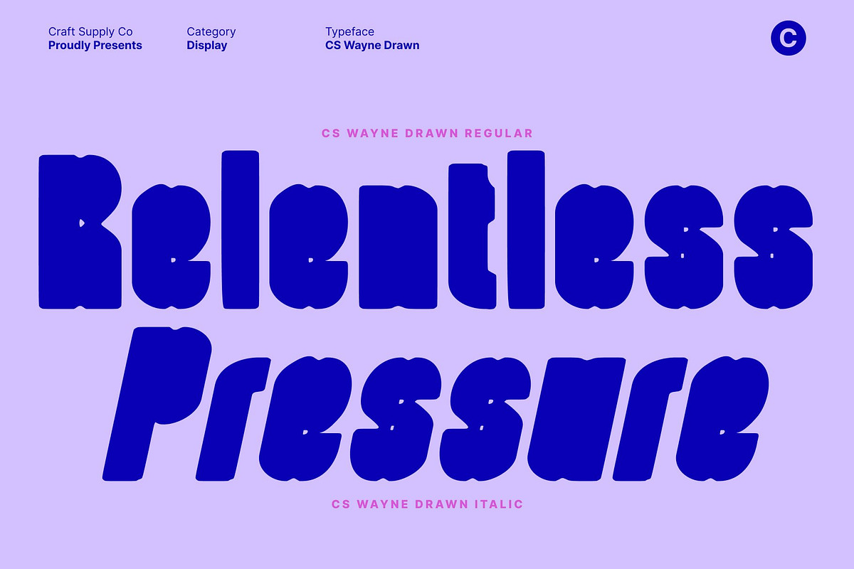 CS Wayne Drawn, a Sans Serif Font by Craft Supply Co. (Photo 2 of 8)