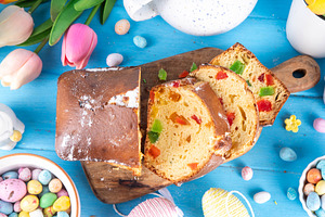 Traditional East European Fruitcake for Easter, a Food & Drink Photo by Rimma