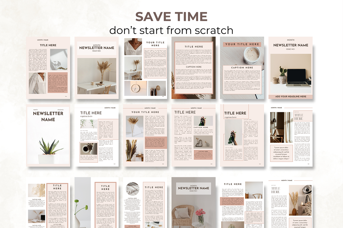 50 Editable Newsletter Templates, a Presentation Template by Digital By Nikoleta (Photo 5 of 10)