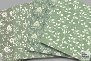 Sage Green Distressed Cottagecore, a Pattern Graphic by Fine Purple Elephant (Thumbnail 2 of 5)