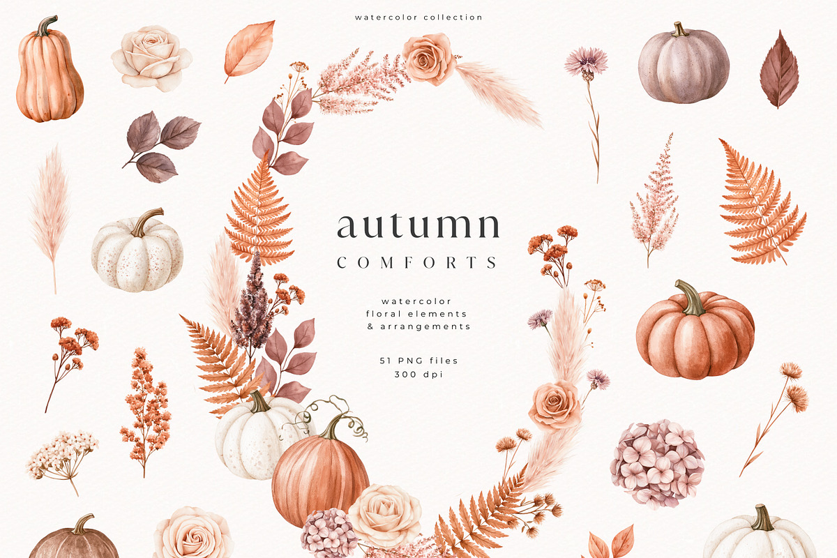Autumn Comforts Collection, a Seasonal Illustration by PeDe Designs (Photo 11 of 20)