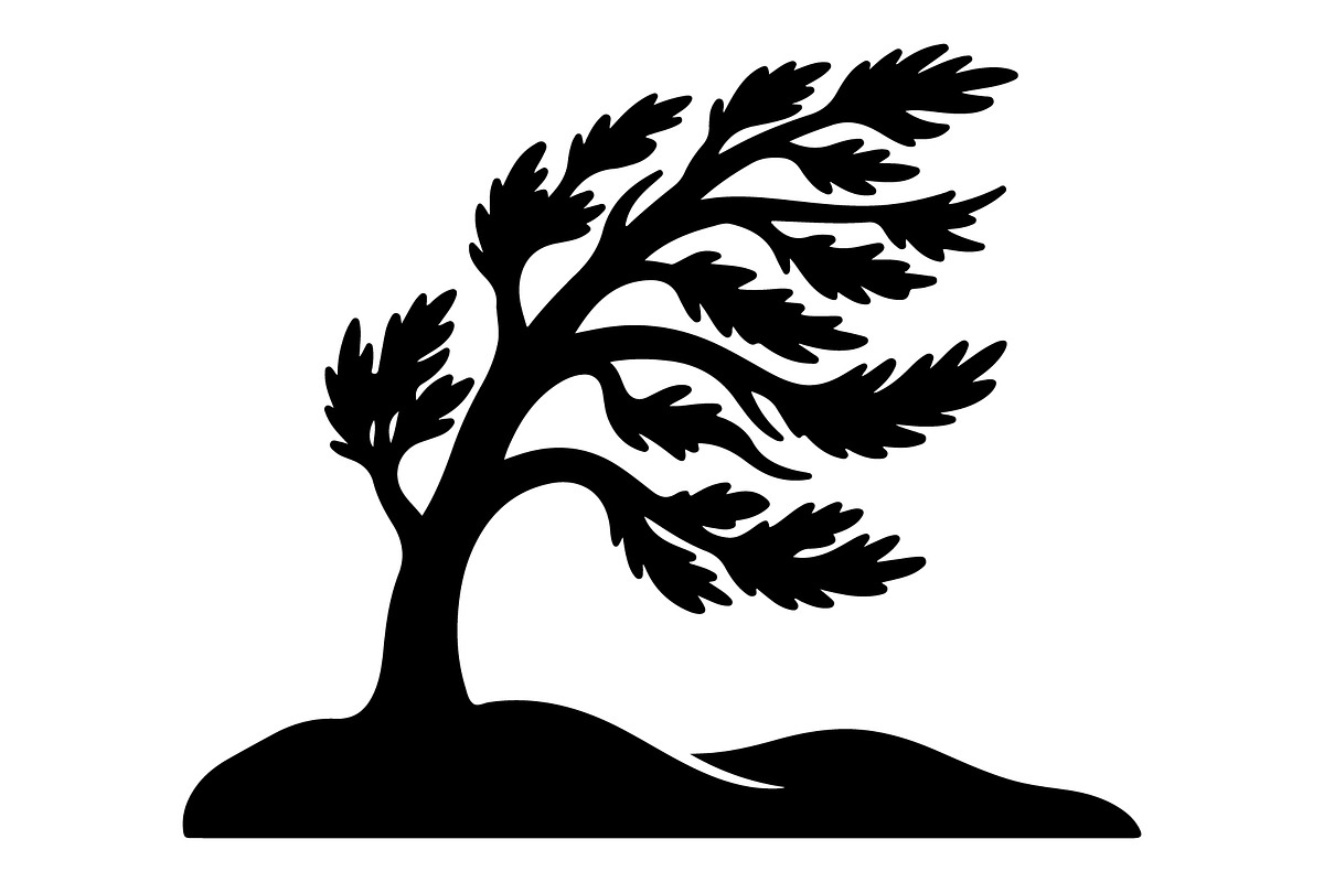 Windblown Tree Silhouette, an Object Graphic by Gfx_Store (Photo 2 of 16)