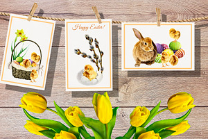 Happy Easter Watercolor Set