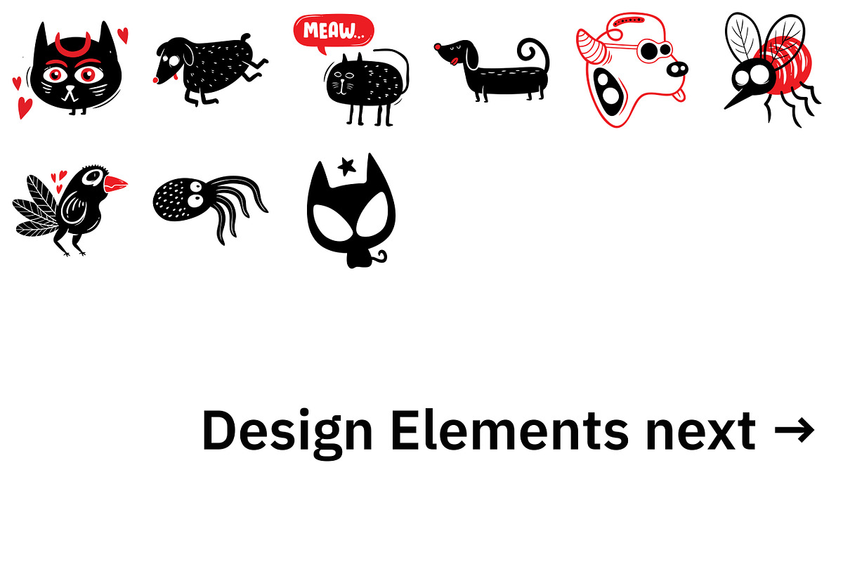 216 Cute Monsters & Design Elements, an Object Illustration by crafty (Photo 11 of 16)