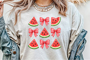 Coquette Watermelon Bows Summer PNG, an Illustration by Sublimation Artist (Thumbnail 6 of 9)