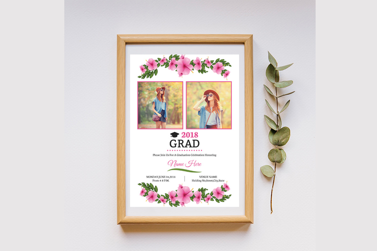 Graduation Invitation, a Card Template by Rimana_Templatehive (Photo 4 of 4)