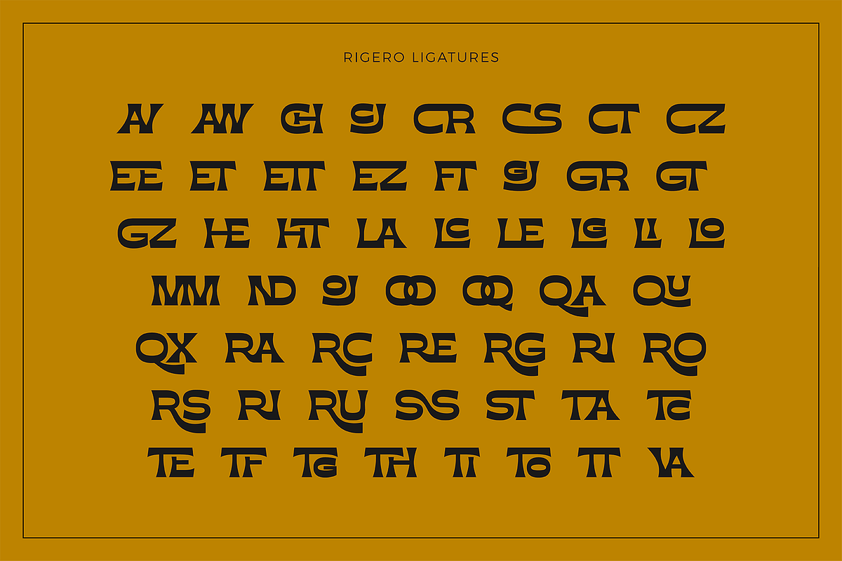 Rigero -Retro Display Serif Typeface, a Serif Font by Surplus Type Co (Photo 8 of 9)