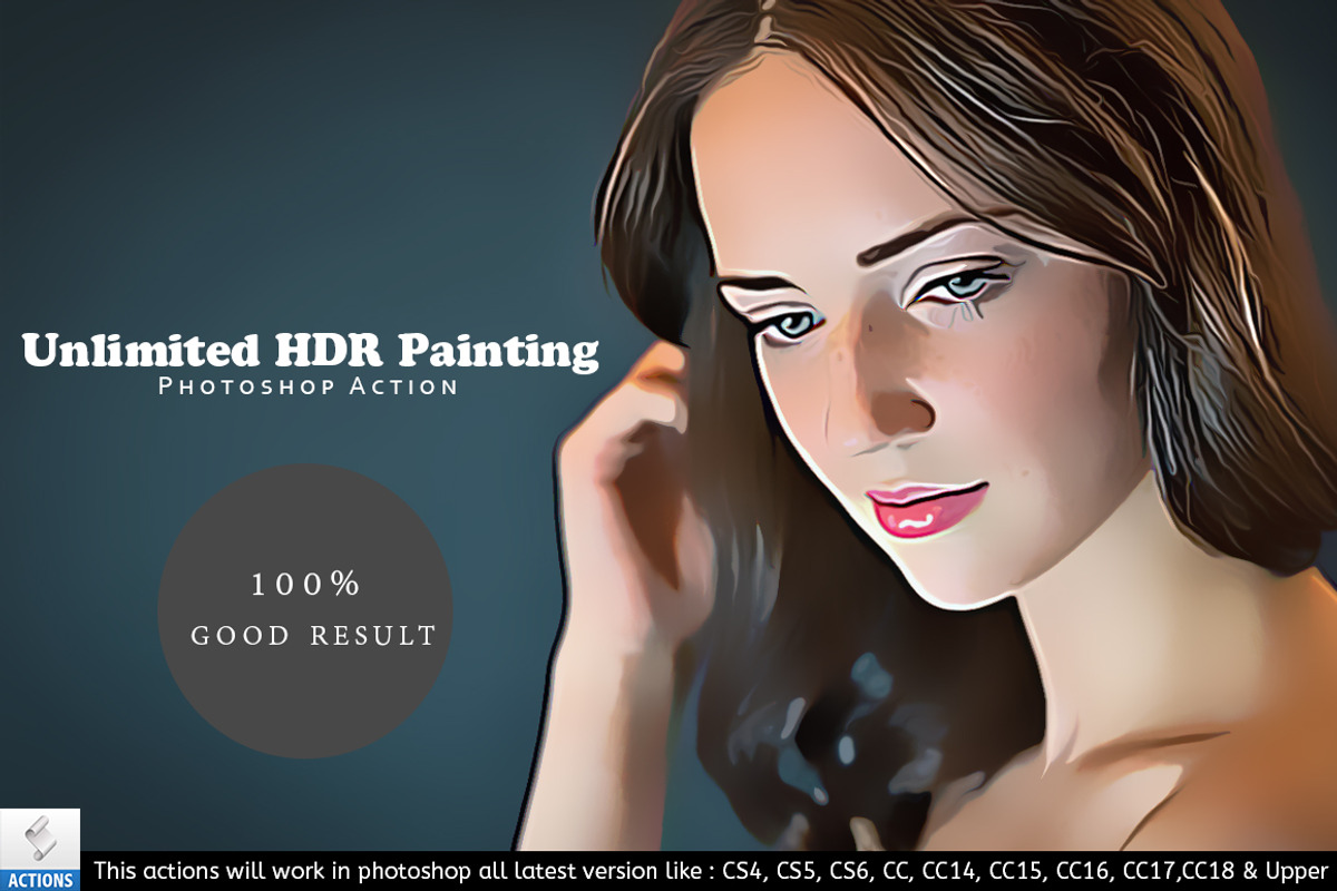 Unlimited HDR Oil Paint Action CC18+